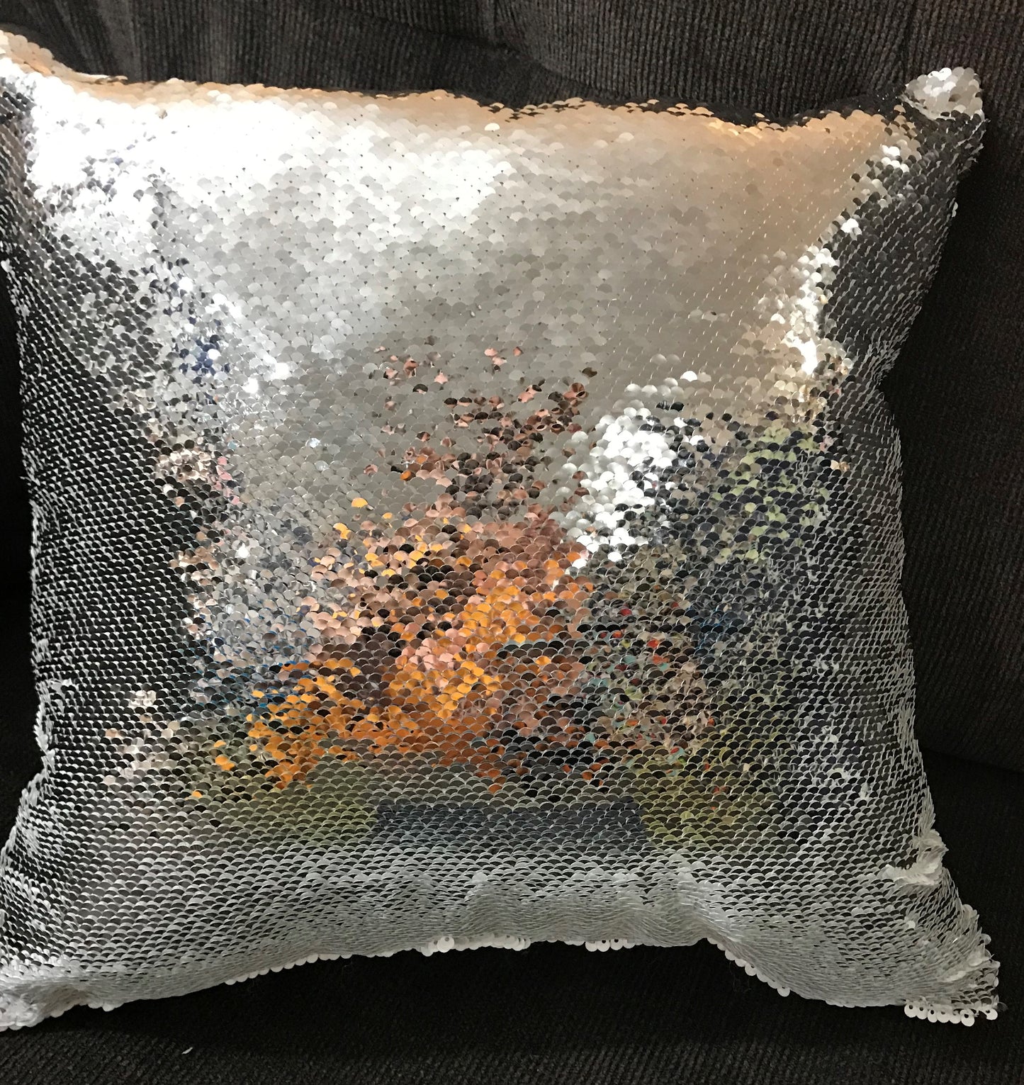 Sequin Pillow Cover - My Pet Shark, Bob