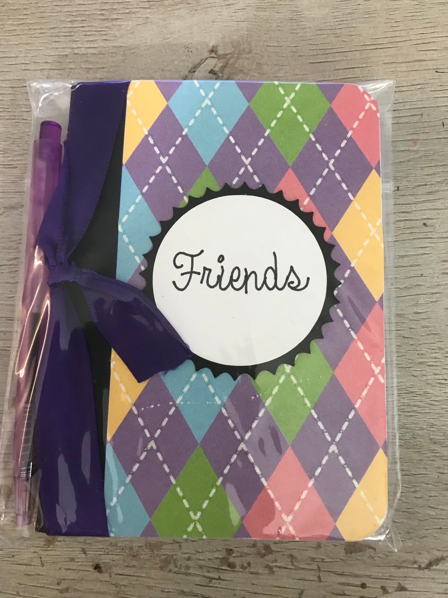 Multi Color Argyle: Mini Notebook, Mini Pen Included