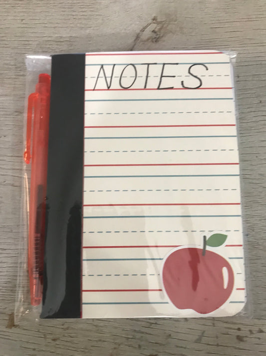 Notes: Mini Notebook, Mini Pen Included