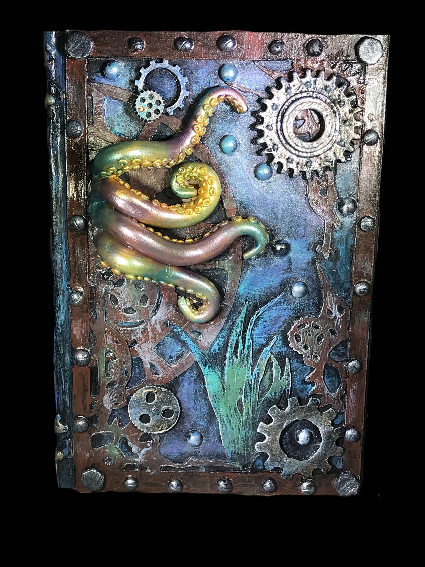 Gears of the Deep: Custom Hand-Crafted Sketch Book/Journal