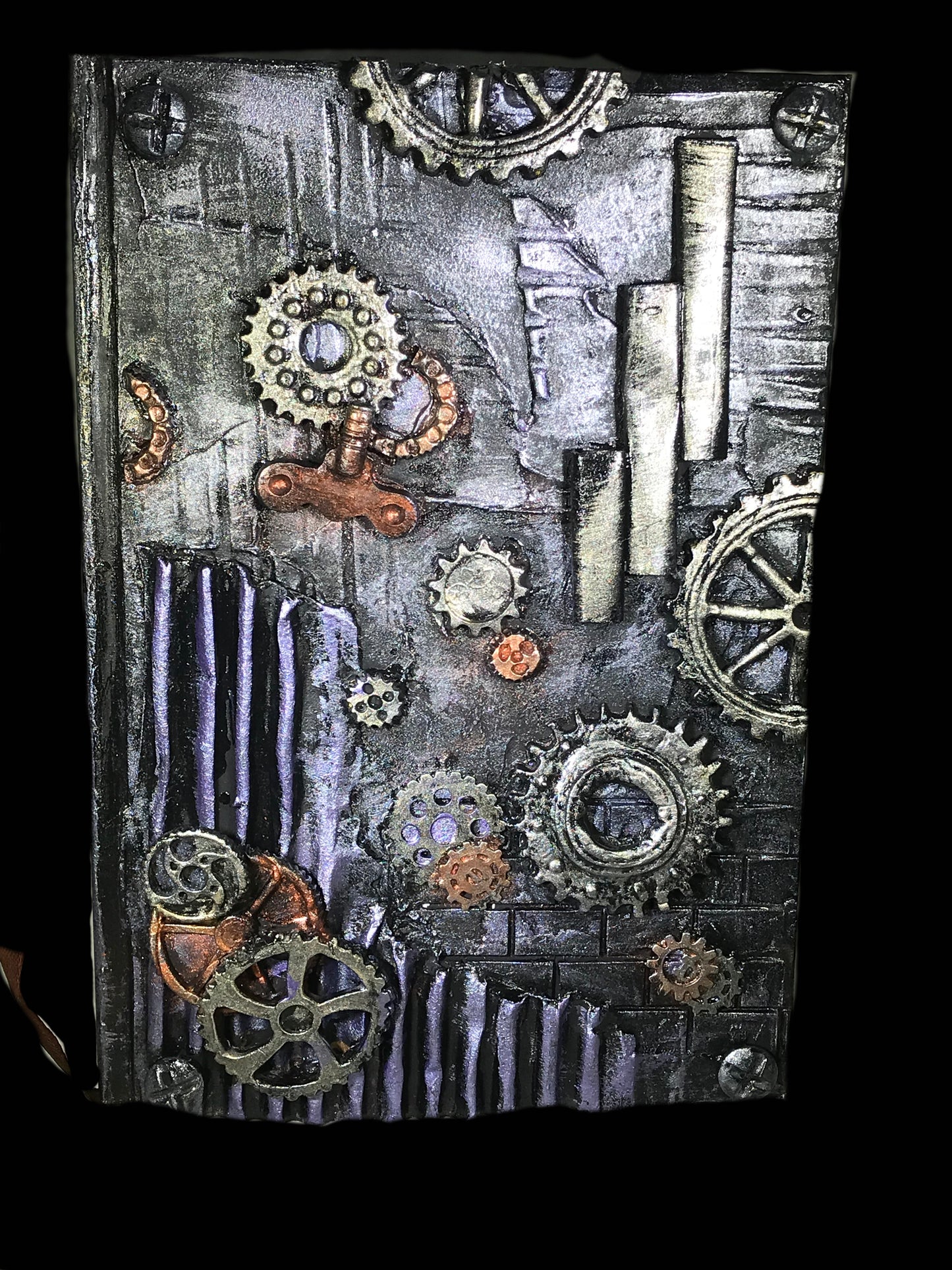 Gears of Time: Custom Hand-Crafted Sketch Book/Journal