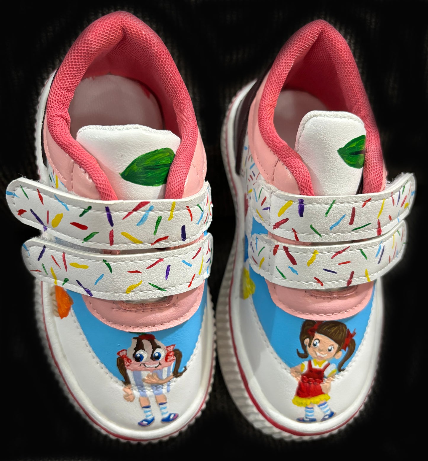 Children’s Custom Hand Painted, Sally the Cupcake Shoes - Size 7