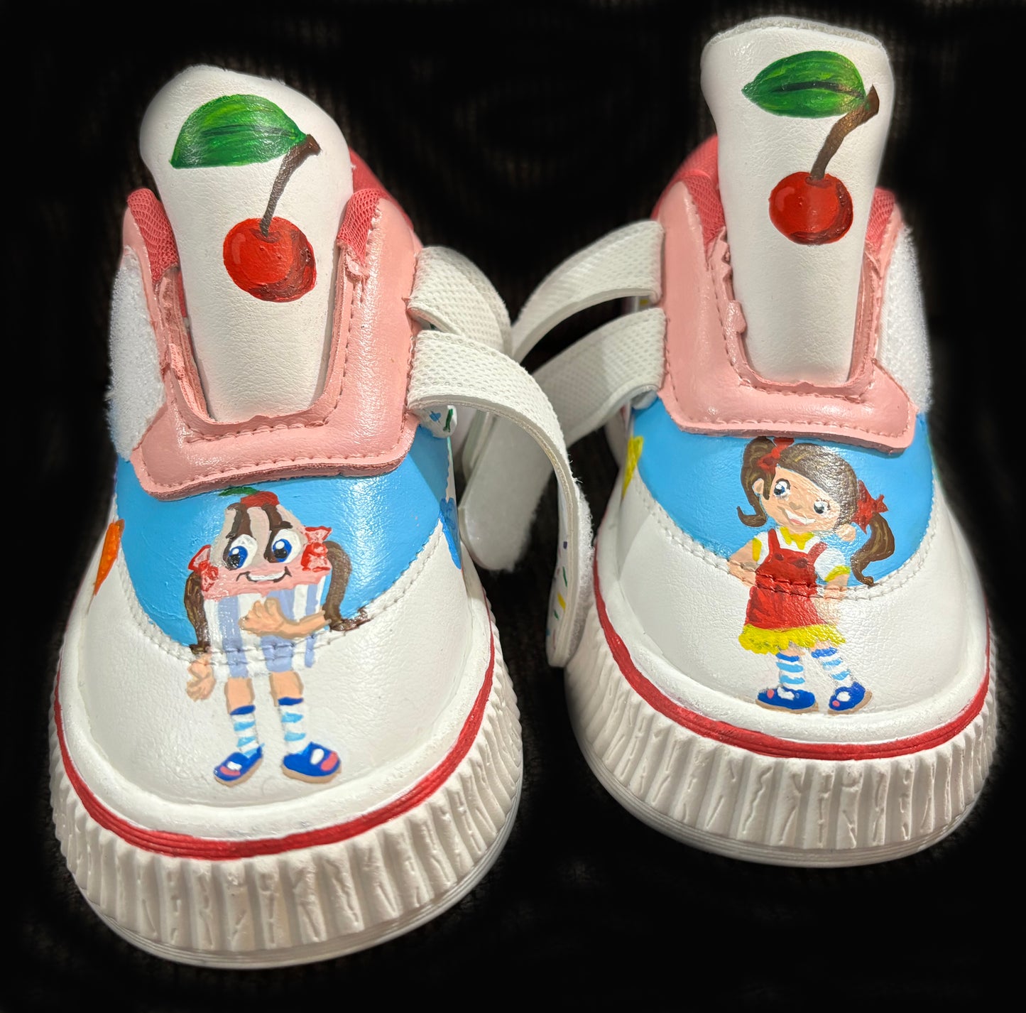 Children’s Custom Hand Painted, Sally the Cupcake Shoes - Size 7