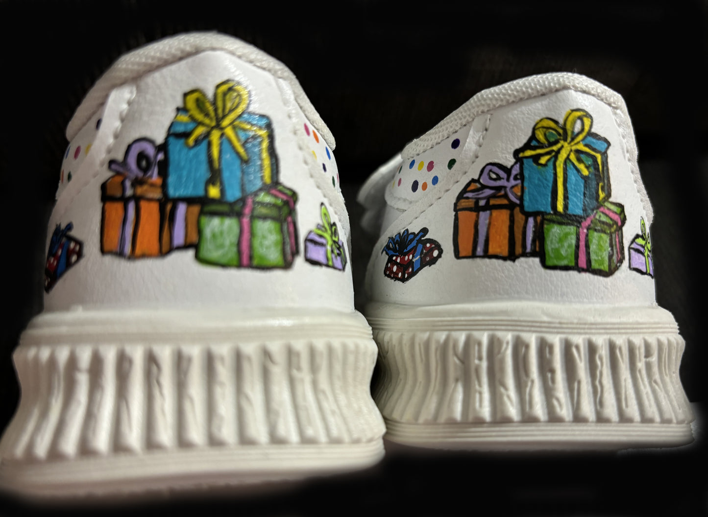 Children’s Custom Hand Painted, Birthday Shoes - Size 6 T