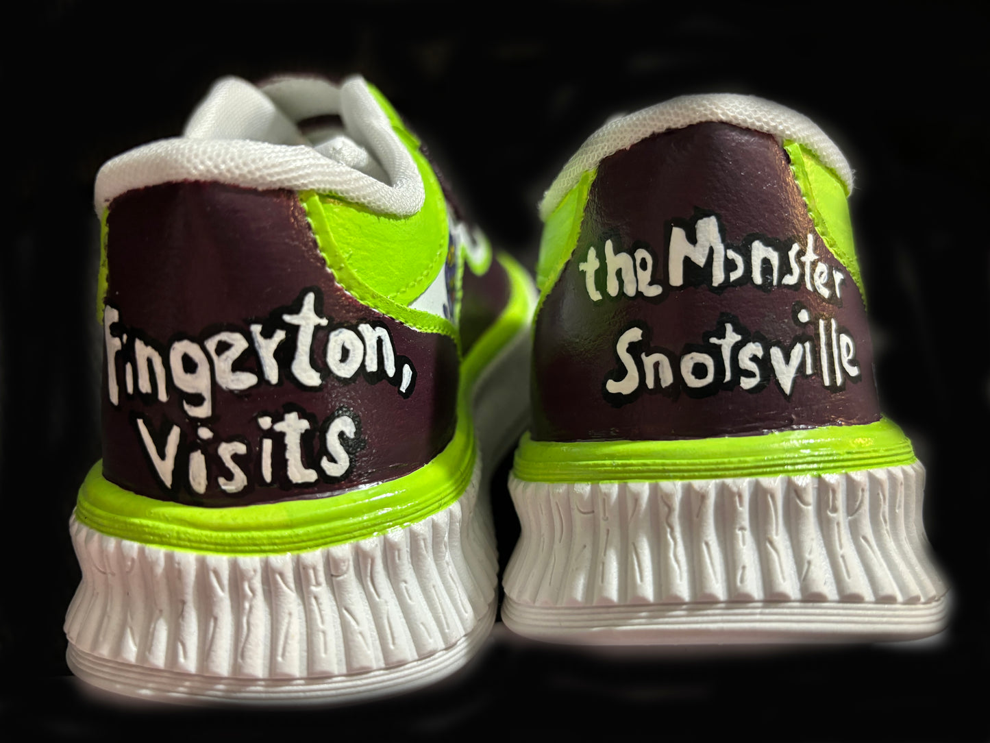 Children’s Custom Hand Painted, Fingerton, the Monster Shoes - Size 10