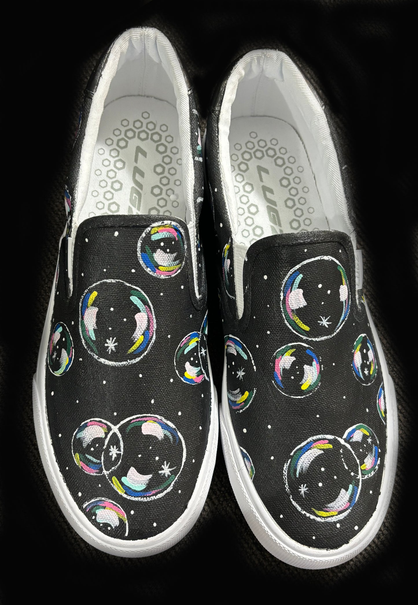 Adult Custom Hand Painted, Bubble Shoes