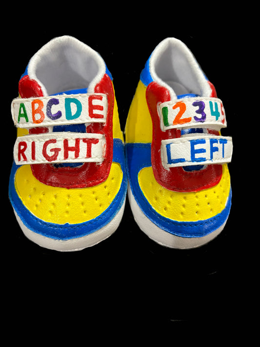 Children’s Custom Hand Painted ABC/123 Shoes - Size 3T