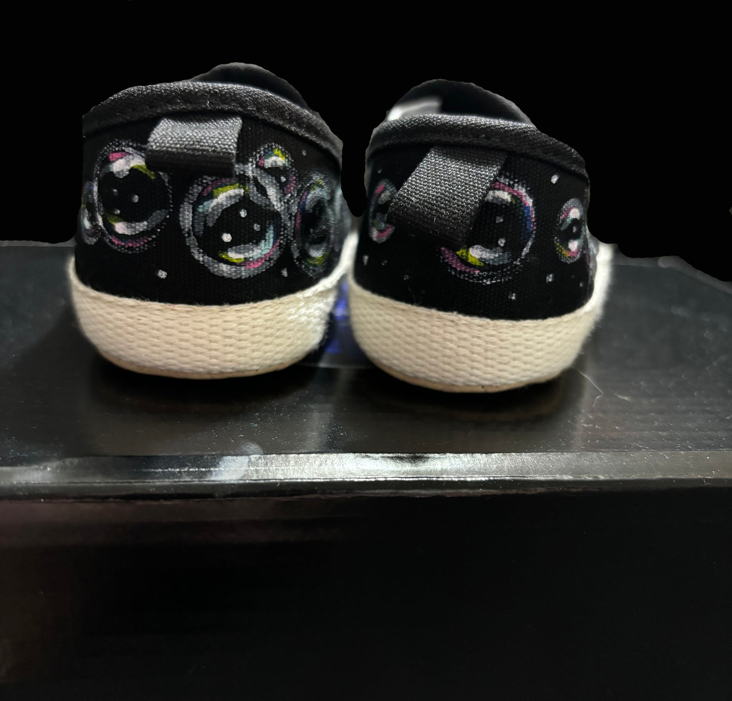 Children's Custom Hand Painted, Bubble Shoes - 4T, Foot Length: 4.6 In