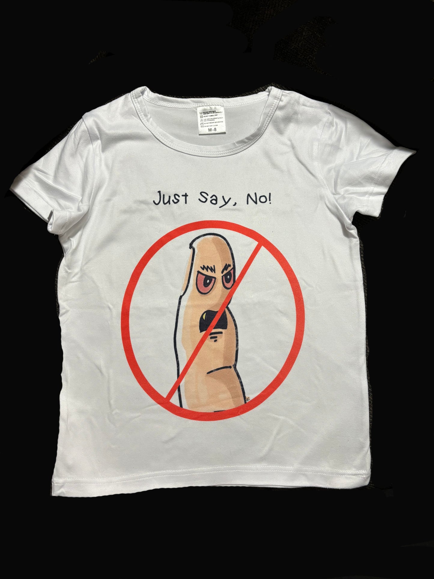 Just Say No T-shirt - Fingerton, the Monster Visits Snotsville Storybook