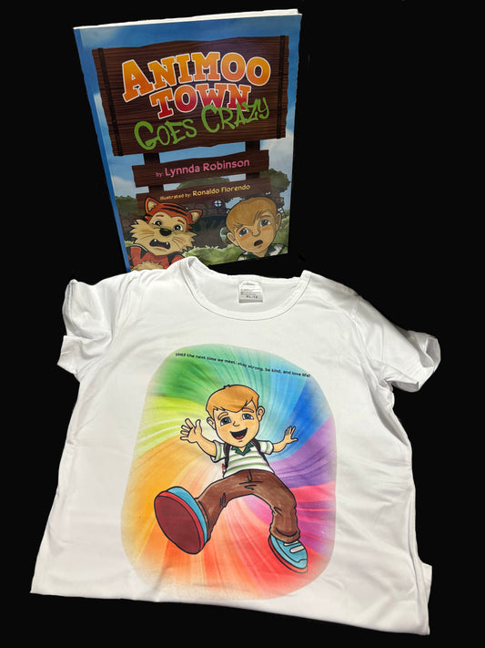 "Brian in Color" T-Shirt - Animoo Town Goes Crazy! Storybook - XL 12