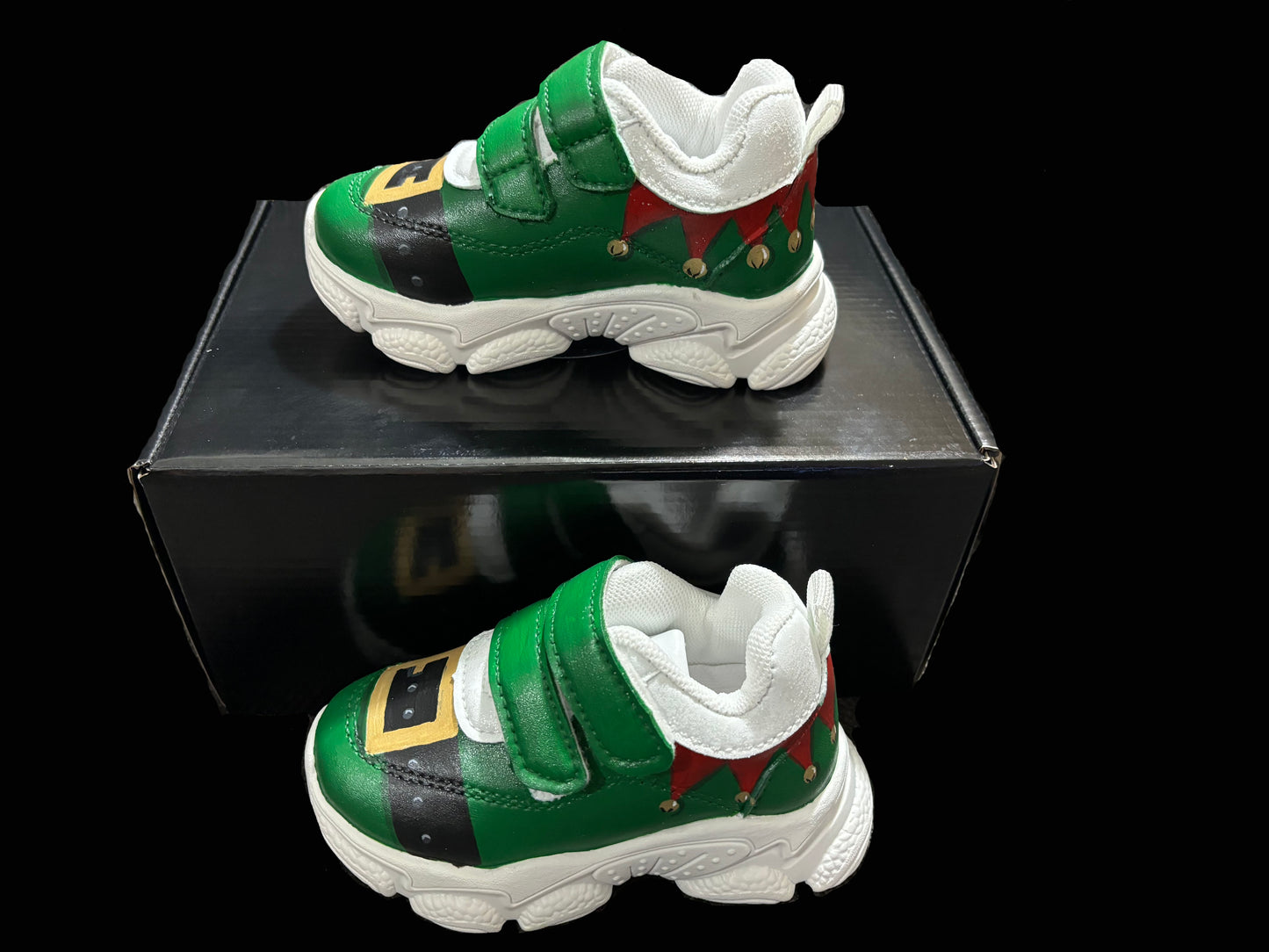 Children’s Custom Hand Painted, Elf Shoes - Size 5.5T